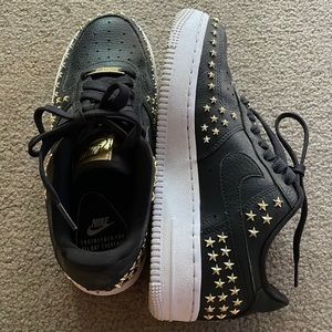 Limited Edition Black Air Force With Gold Stars